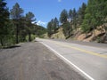 Pikes Peak road on clear day Royalty Free Stock Photo