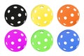 Pikle ball colored vector set Royalty Free Stock Photo