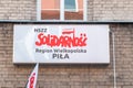 Logo and sign of Solidarnosc. Solidarnosc is is a trade union founded in August 1980 Royalty Free Stock Photo