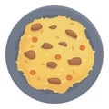 Pilaf cuisine icon cartoon vector. Food dinner