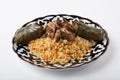 Pilaf with dolma Royalty Free Stock Photo