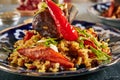 Pilaf, Pilau or Plov with Beef Meat