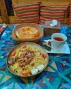 Pilaf rice with local bread