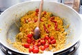 Pilaf with tomatoes.