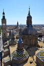 Pilar Cathedral roof view zaragoza Royalty Free Stock Photo