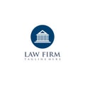 Pilar law legal firm logo icon vector template