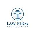 Pilar law legal firm logo icon vector template