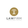 Pilar law legal firm logo icon vector template