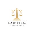 Pilar law legal firm logo icon vector template