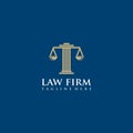 Pilar law legal firm logo icon vector template