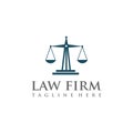 Pilar law legal firm logo icon vector template