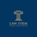 Pilar law legal firm logo icon vector template