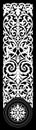 Pilaster panel decoration motif for carving