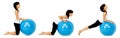 Pilates ball exercise Royalty Free Stock Photo