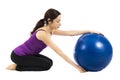 PIlates ball exercise Royalty Free Stock Photo