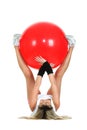 Pilates ball and fitness concept