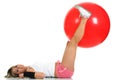 Pilates ball and fitness concept