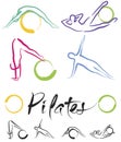 Pilates class Ã¢â¬â color vector