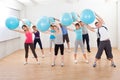 Pilates class exercising in a gym Royalty Free Stock Photo