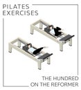 Pilates Exercise Pose Set The Hundred on the Reformer Vector Royalty Free Stock Photo