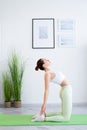 pilates fitness stretch exercise woman yoga gym Royalty Free Stock Photo