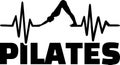 Pilates heartbeat line with silhouette