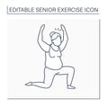 Pilates line icon