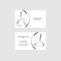 Pilates pose business card vector template