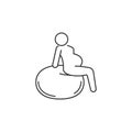 Pilates for pregnant women icon. Simple element illustration. Pilates for pregnant women symbol design template. Can be used for w Royalty Free Stock Photo