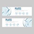 Pilates web banners vector template