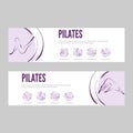 Pilates web banners vector template