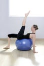 Pilates woman stability ball gym fitness yoga