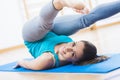 Pilates workout at gym Royalty Free Stock Photo