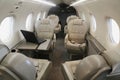 Pilatus PC-12 NG leather interior Royalty Free Stock Photo