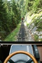 Pilatus train of Mount Pilatus on the Swiss alps