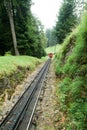 Pilatus train of Mount Pilatus on the Swiss alps Royalty Free Stock Photo