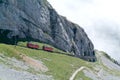 Pilatus train of Mount Pilatus on the Swiss alps