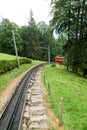 Pilatus train of Mount Pilatus on the Swiss alps Royalty Free Stock Photo