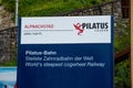 Pilatus train - the worlds steepest cogwheel railway- ALPNAC HSTAD, SWITZERLAND - JULY 15, 2020