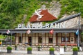 Pilatus train - the worlds steepest cogwheel railway- ALPNAC HSTAD, SWITZERLAND - JULY 15, 2020