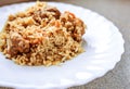 Pilau rice with lamb Royalty Free Stock Photo