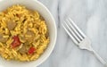 Pilau rice mixed with Korma curry sauce Royalty Free Stock Photo