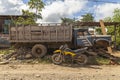 Half scrapped truck, rests in Pilcopata, Peru