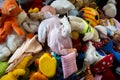 Pile Abandoned Stuffed Animals