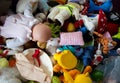 Pile Abandoned Stuffed Animals