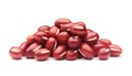 Pile of adzuki beans isolated on white background