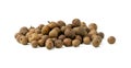 Pile of allspice isolated on white background close up Royalty Free Stock Photo