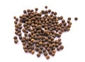 Pile of allspice isolated on white background Royalty Free Stock Photo