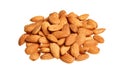 Pile of almonds isolated Royalty Free Stock Photo
