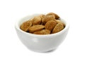 Pile of Almonds seed isolated Royalty Free Stock Photo